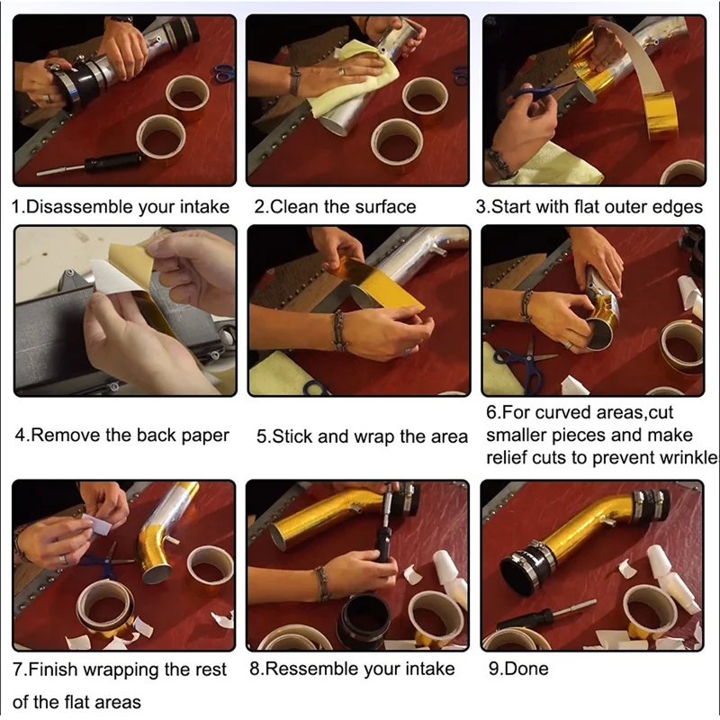 

Aluminum Foil Tape 5Cm Width 0.1Mm Thick Heat Resistant Waterproof Sealing Tape For Hvac Pipe Repair Duct Insulation