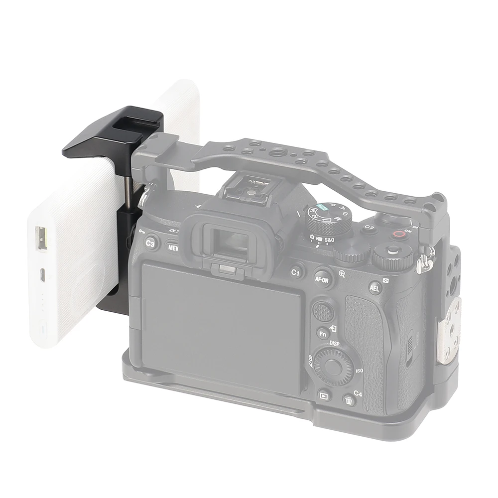 Aluminum Alloy Charging Treasure Clip Metal Phone Holder Clamp With Cold Shoe Tripod Mount Clip for TikTok Vlog Photography