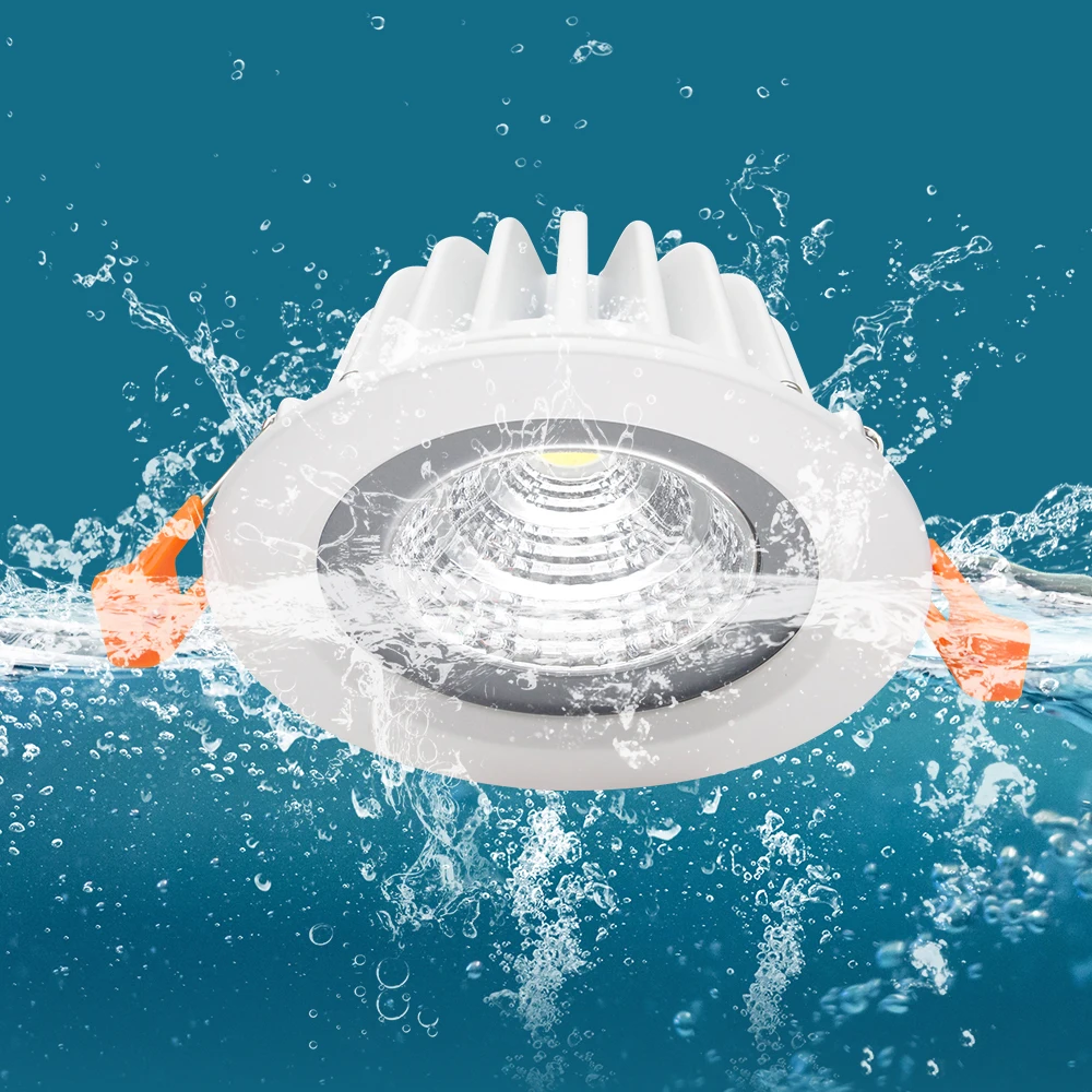 IP65 Waterproof LED Downlight Recessed Spot Lamp Embedded Bathroom Anti-fog Kitchen Shower Room Hotel Shower Room Lighting