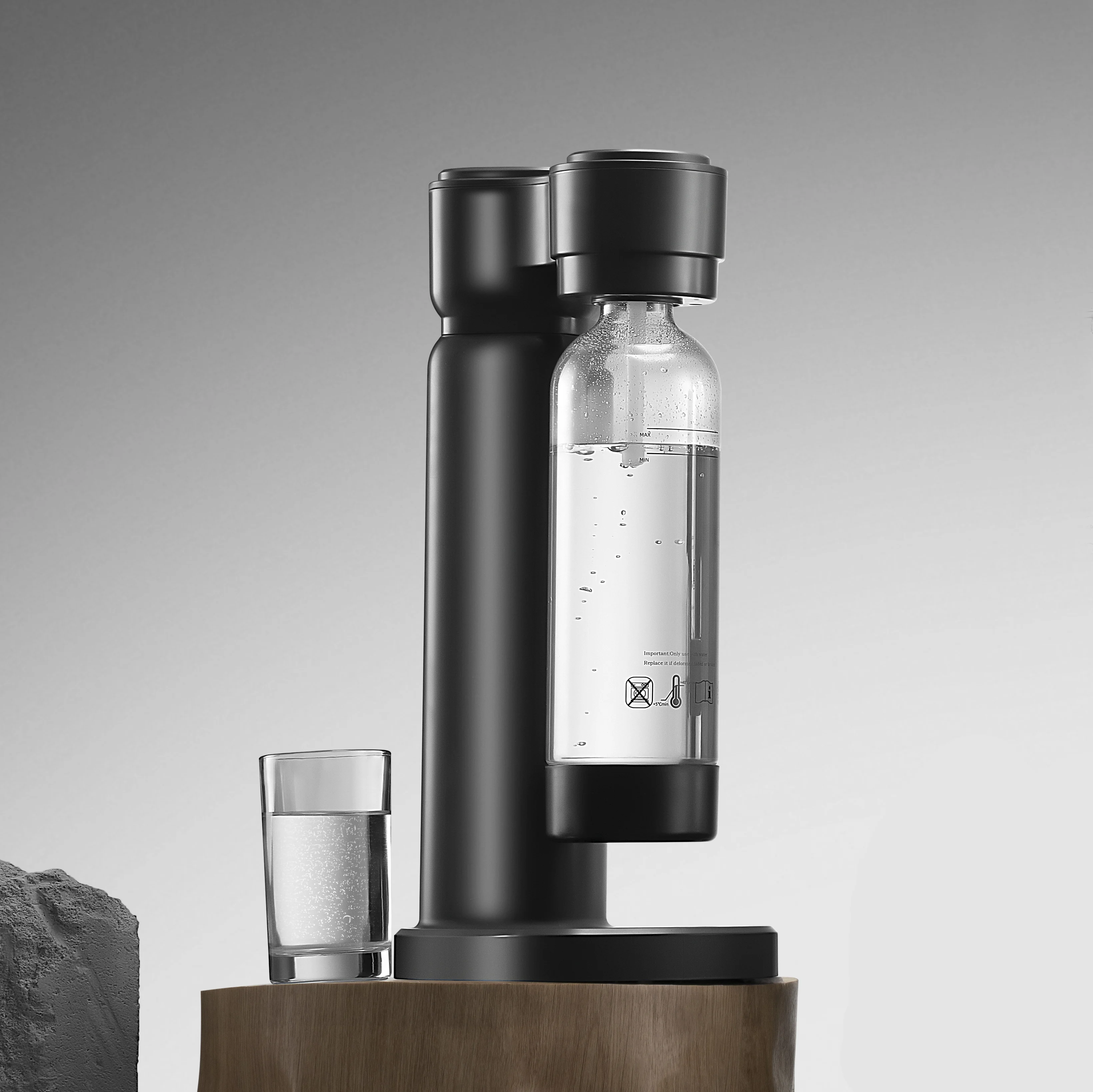 KangTan KT-160 Machine à soda pour fabriquer de l'eau gazeuse CO2 à faire soi-même à la maison sans électricité nouveauté distributeur