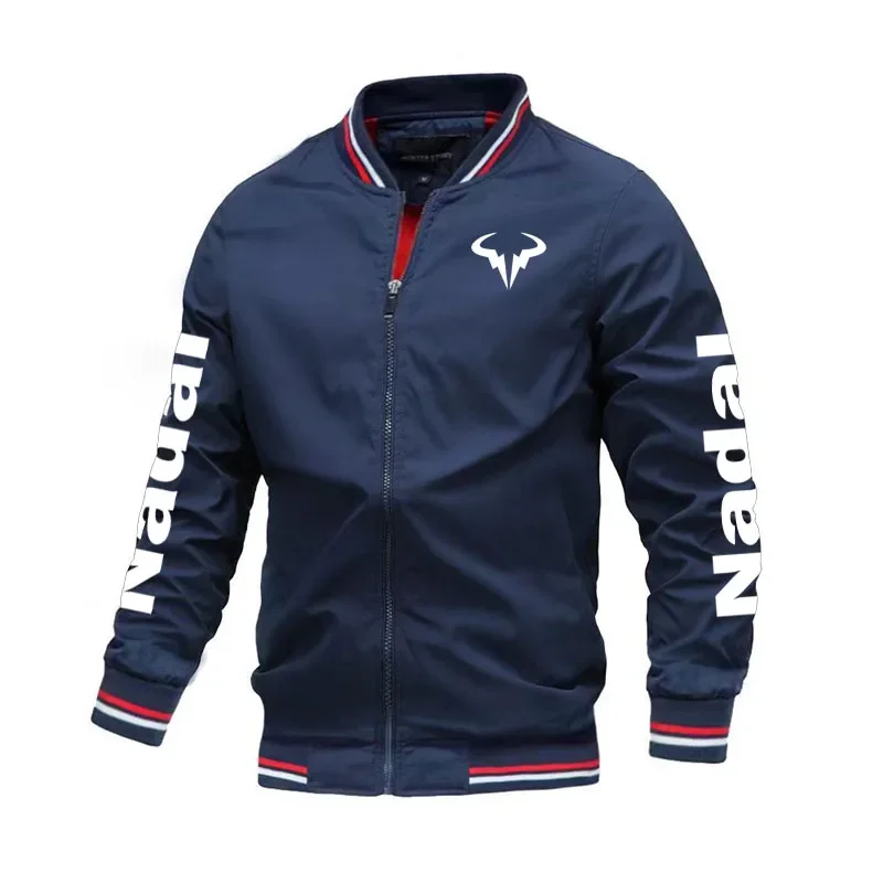 Chaqueta de béisbol con estampado a prueba de viento para hombre, chaqueta masculina informal, suelta, de alta calidad, para otoño