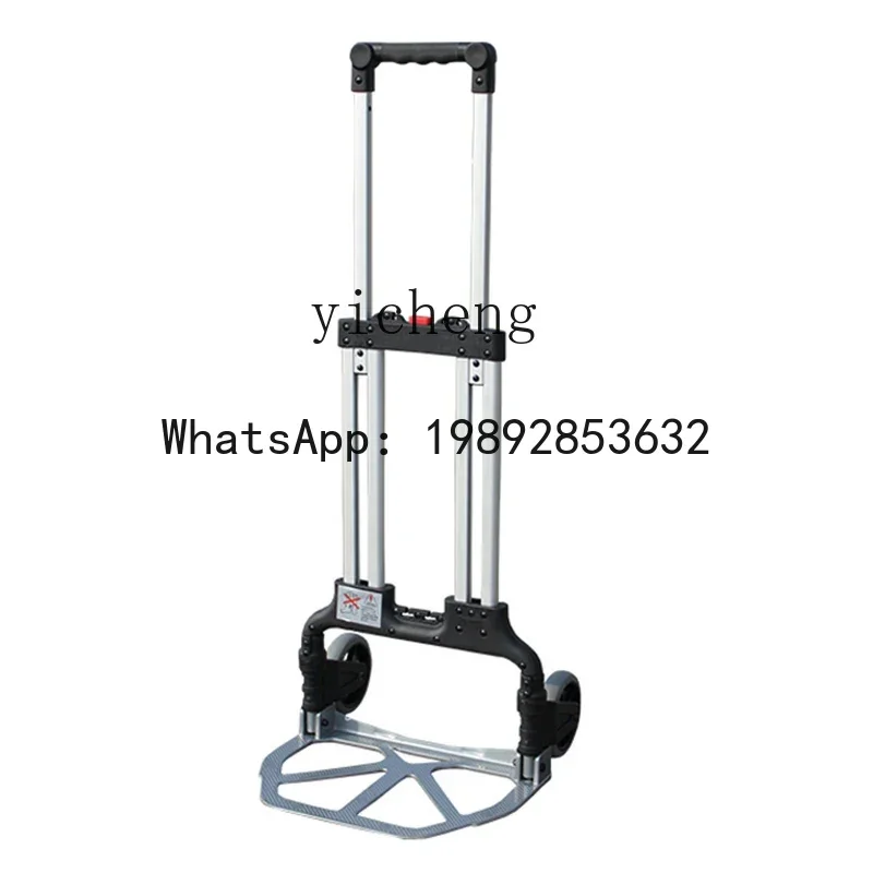 Troli dorong barang lipat portabel ABB, kereta dorong barang, trailer barang