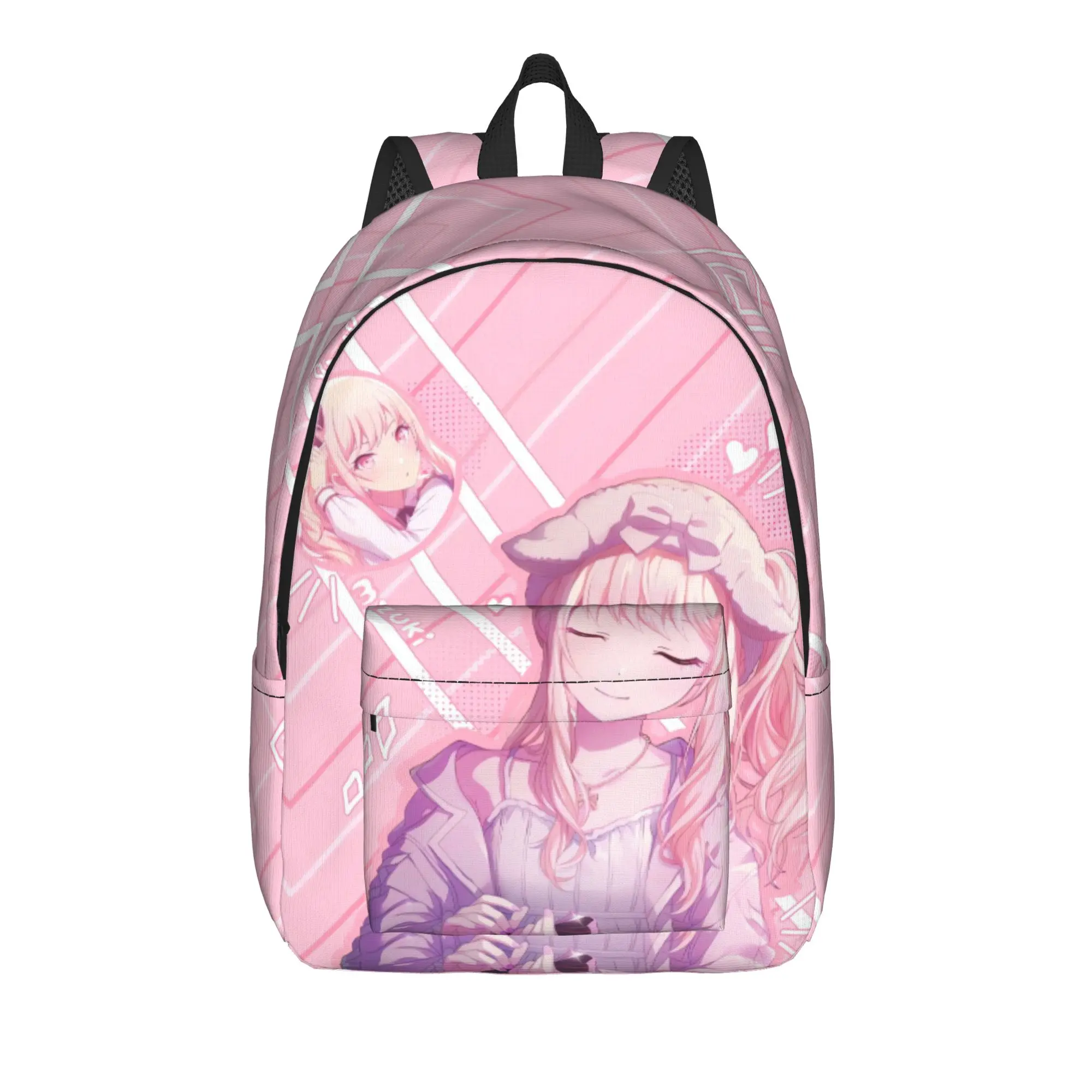 Mizuki Akiyama Backpack  Unisex Polyester Workout Backpacks Breathable Casual High School Bags Rucksack