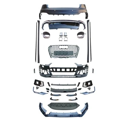 

The body kit is suitable for the front bumper assembly grille of a4 s4 to rs4 B9 2017-2020