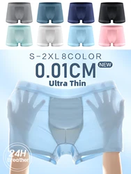 8pcs/Set Boxers Ice Silk Man Underwear Boxer Graphene Men Underpants Breathable Comfortable Men's Panties Ultrathin Shorts Trunk