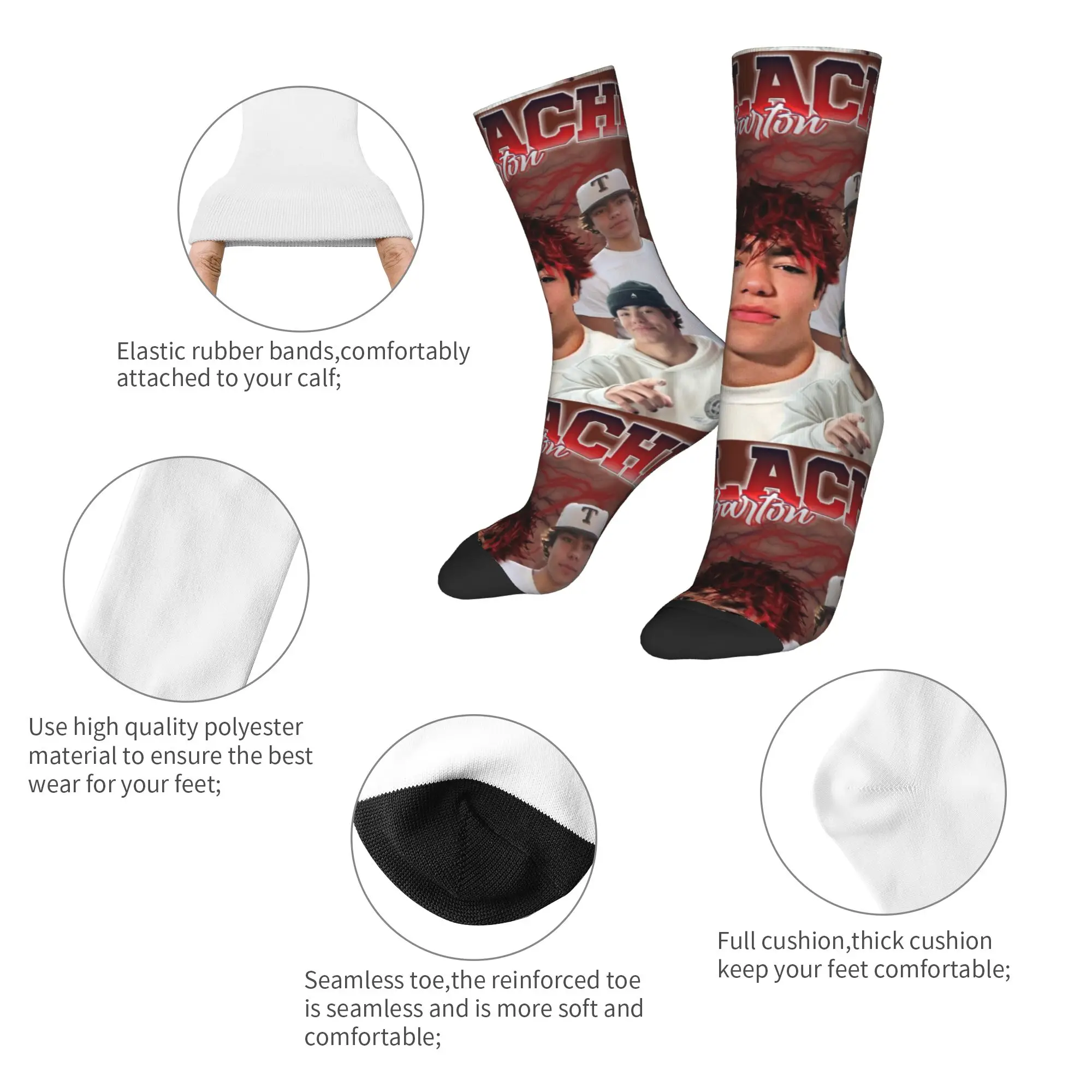 Feliz engraçado meias masculinas casuais malachi barton retro meia poliéster esporte meias femininas primavera verão outono inverno,