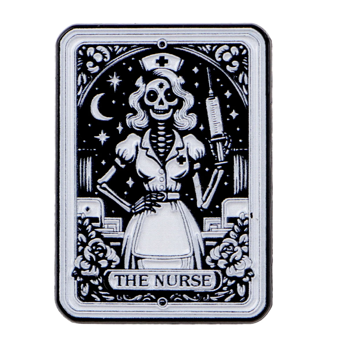 Nurse Halloween Enamel Pin Skeleton Brooch Pines Lapel Pins Tarot Badge on Backpack Clothing Accessories Medical Jewelry Gift