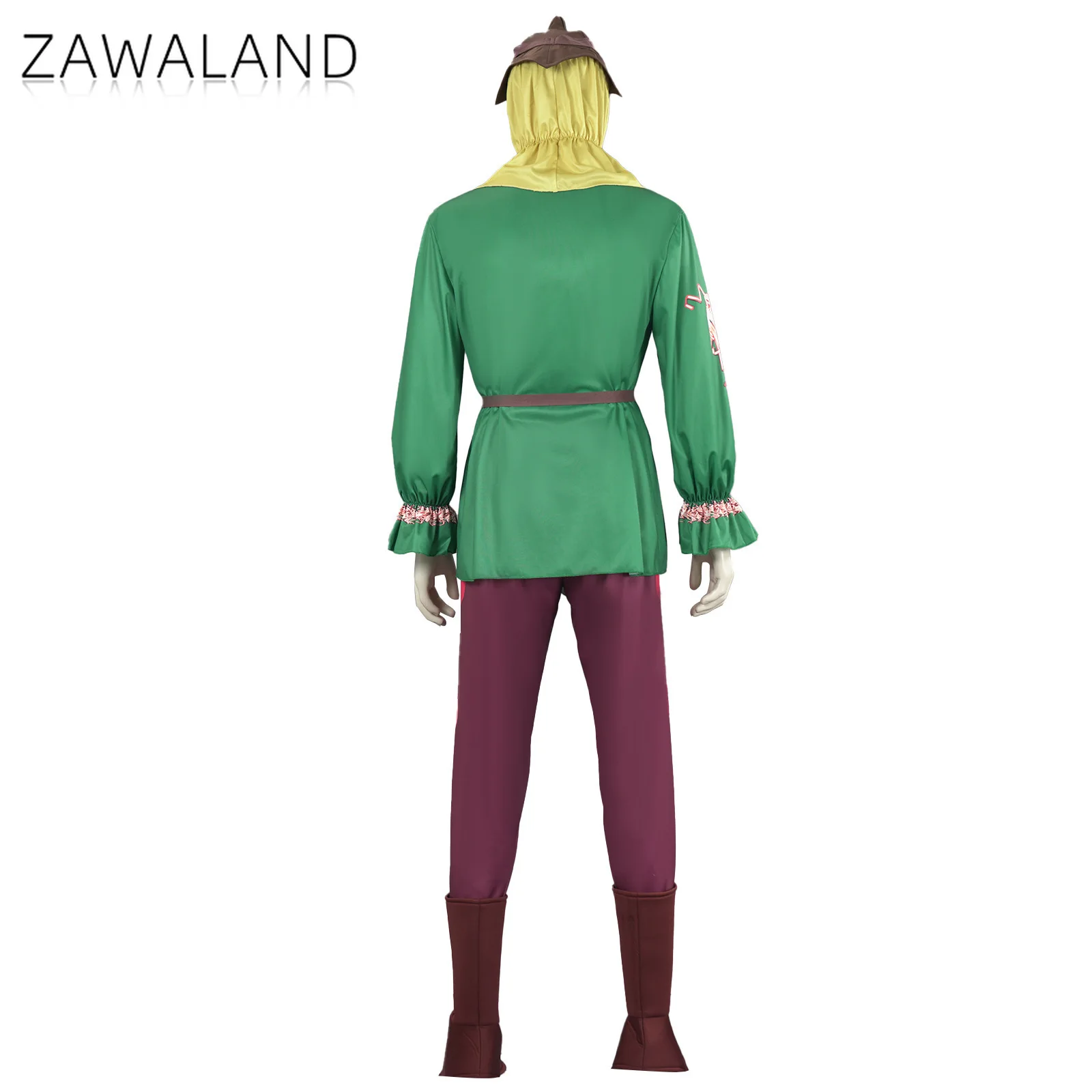 Disfraz de Cosplay de hombre de paja, conjunto completo de ropa Unisex de manga larga, traje de actuación en escenario de Halloween, accesorios de vestir de cuento de hadas