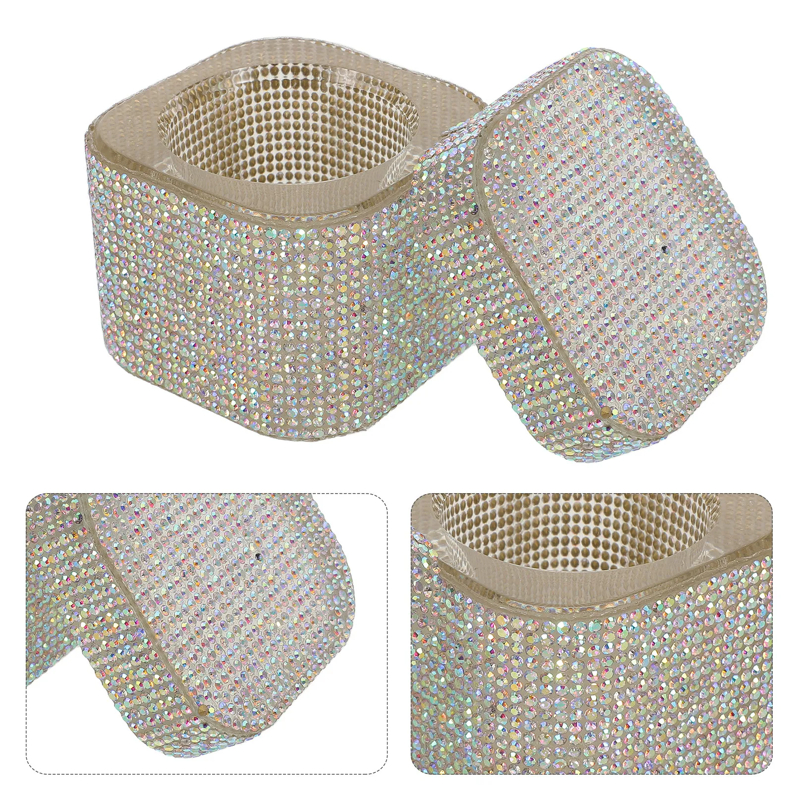 

Crystal Rhinestone Dappen Dish Cup Glass Nail Art Brush Cleaner Stylish Nail Monomer Liquid Bowl Acrylic Powder Holder Manicure