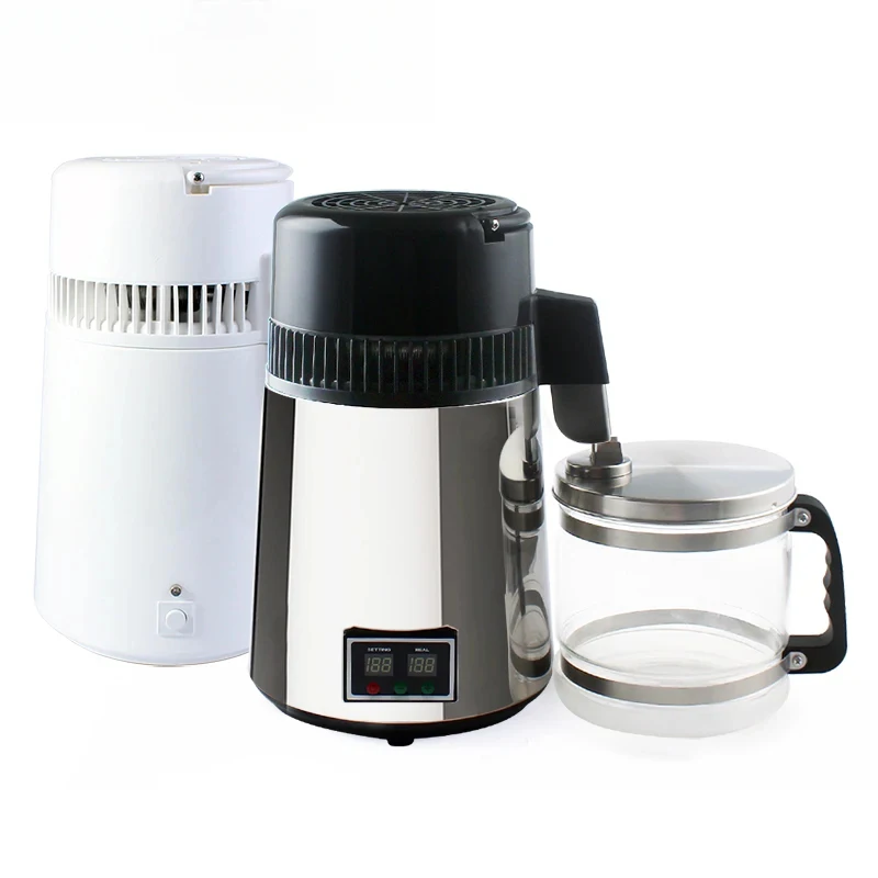DMWD Pure Distiller 4L Dental Distilled Water Machine Filter Stainless Steel Electric Distillation Purifier Jug 110V 220V