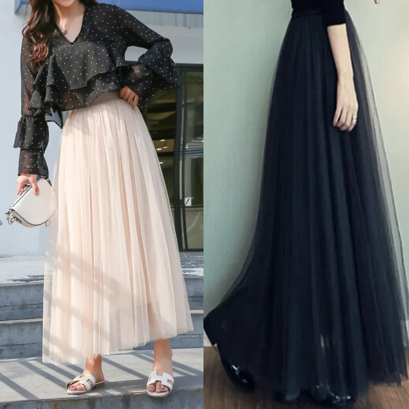 Pleated Chiffon Skirt for Women, Perfect for Spring and Summer