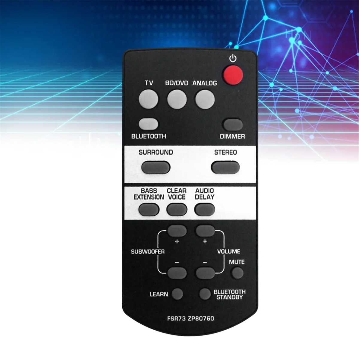 A57G-FSR73 ZP80760 Replace Remote for Yamaha Sound Bar ATS-1050 ATS-1050-R YAS-105 ATS-1050BL SRT-700 ATS1050 ATS1050R YAS105