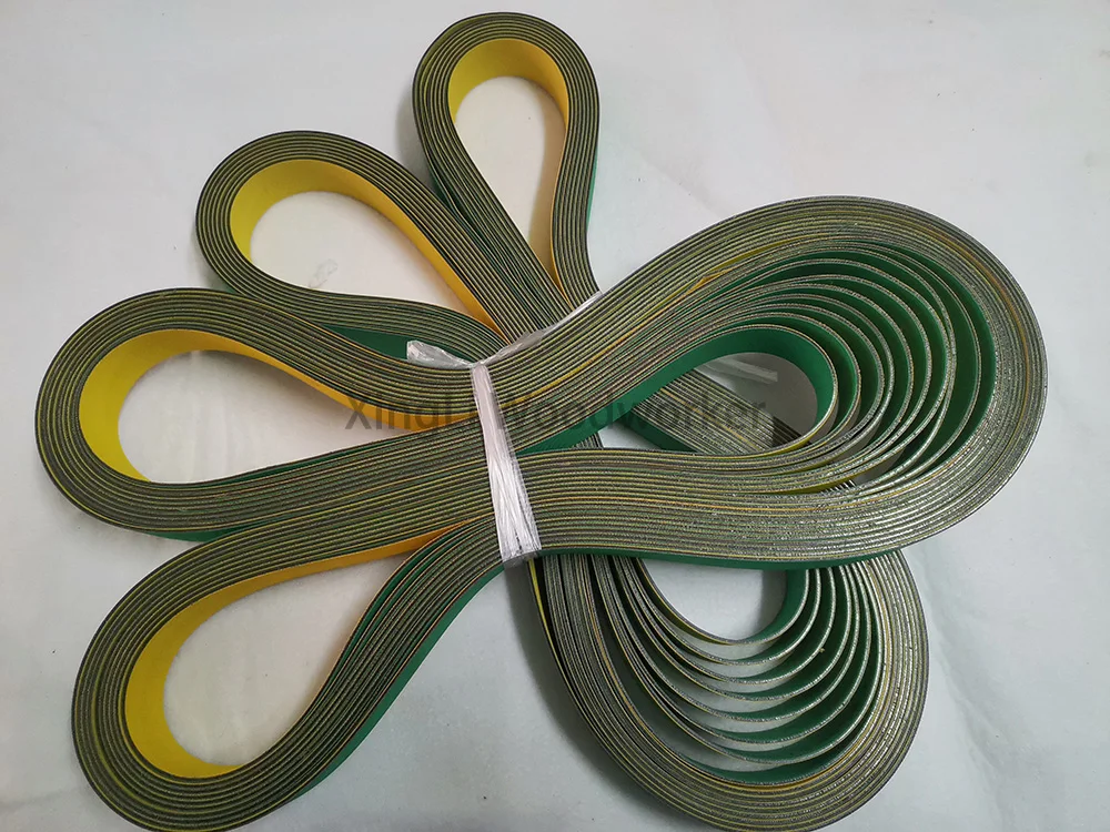 (Support Customization)Green elastic belt, Flat belt, Transmission belt