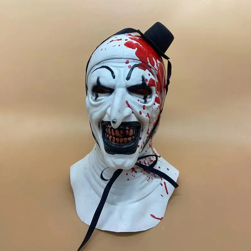 Dorośli dzieci Terrifier 2 Art klaun przebranie na karnawał kombinezon kapelusz maska stroje Halloween karnawałowy garnitur