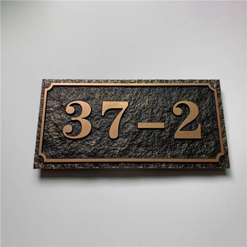 High-end antique house number villa club community apartment house number floor building aluminum alloy metal house number custo