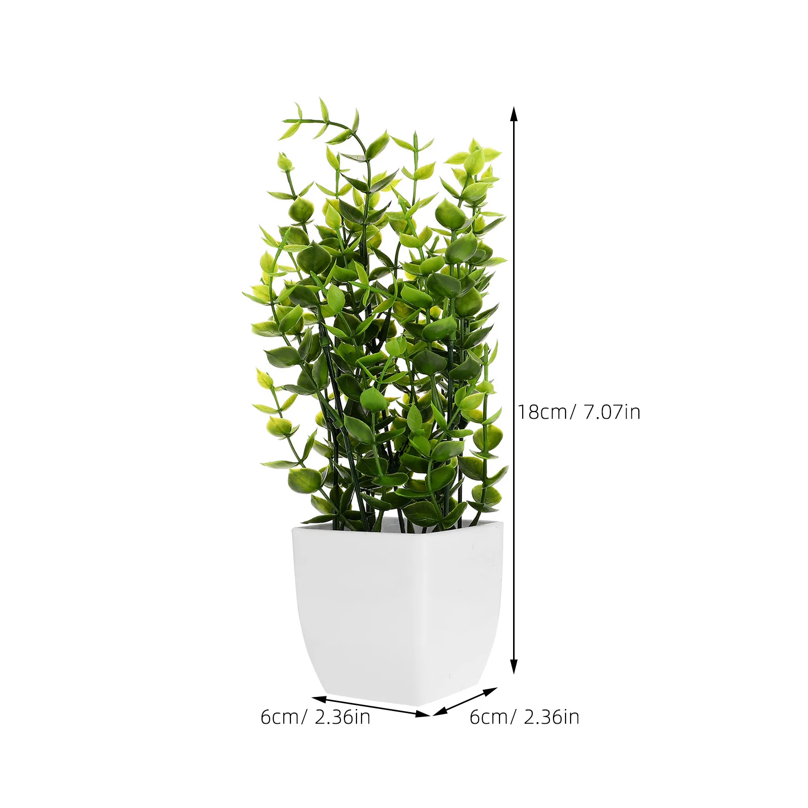

2pcs Artificial Potted Plant Lifelike Green Fake Bonsai Decor For Home Office Desktop Tabletop Decoration Artificial Plants
