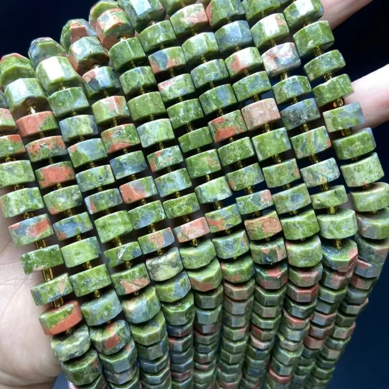 

Unakite filar квадратный круглый бамбук барокко овальный граненый природный DIY изготовление ювелирных изделий ожерелье 38 см FPPJ оптовая продажа свободные бусины