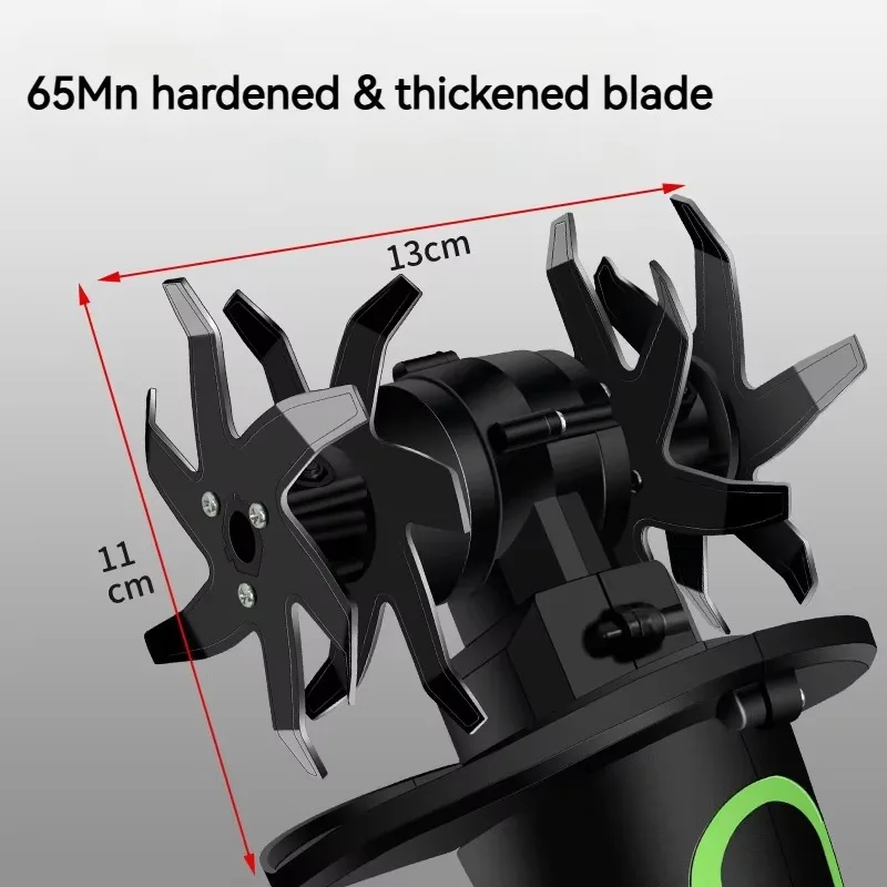 Portable Electric Mini Hoe Cordless Rechargeable For Small Farm Vegetable Garden Weed Removal Soil Turning