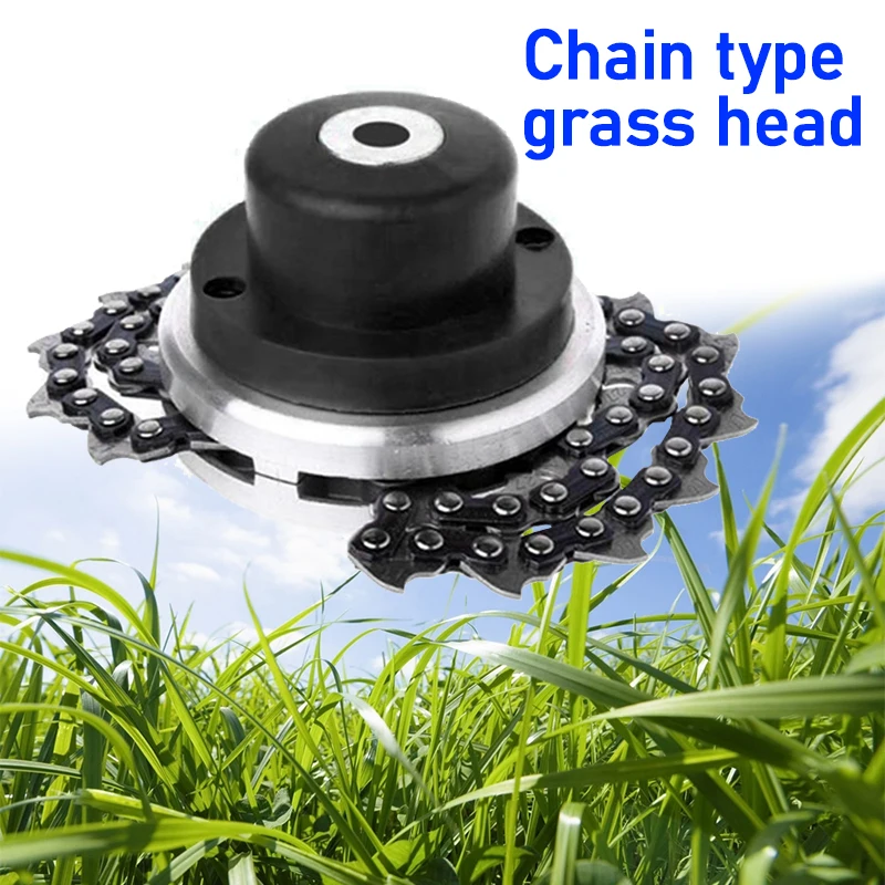 

Усиленная черная стальная цепь из марганцевой стали для газонокосилки, насадка для кошения, легко устанавливаемый сельскохозяйственный сменный инструмент для садоводства