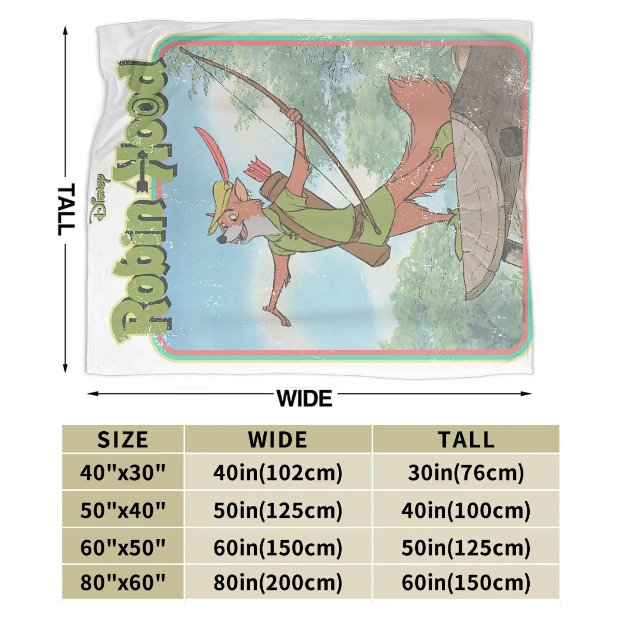 روبن هود فيلم الرماية بطانية الفانيلا الكرتون خفيفة الوزن رمي البطانيات للفراش الأريكة لحاف متعدد الوظائف