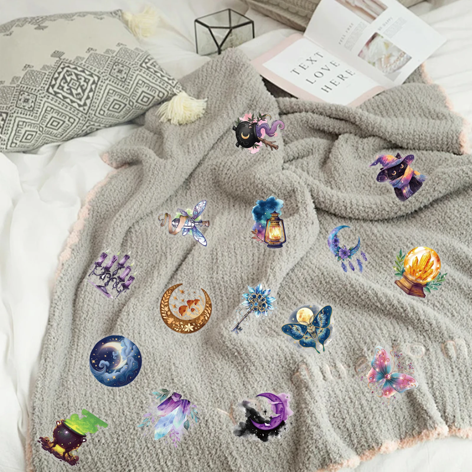 50PCS Magic Planet Stickers Magic Elements Exquisite Handheld Materials Phone Cases Laptops Suitcases Transparent Waterproof