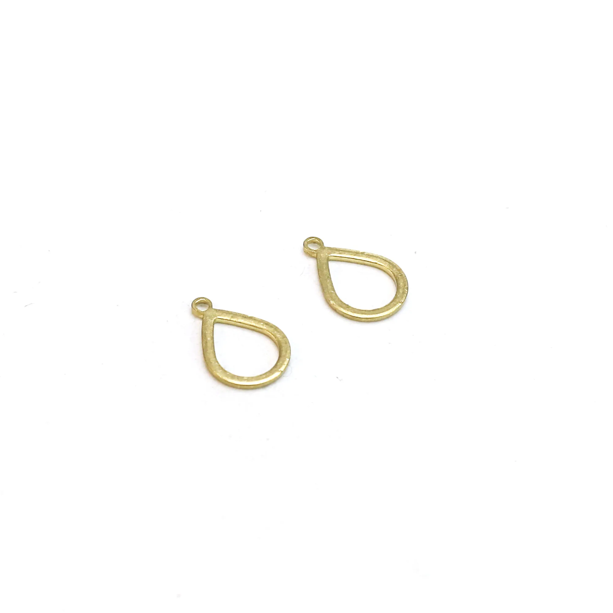 100pcs Teardrop Earring Charms, Drop Charm For Jewelry Making, Earring Findings, Bracelet Tags, 12.1x8.3mm -R2564