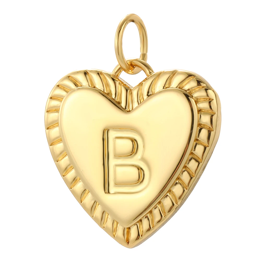 26 Letter Alphabet Name Charms for Jewelry Making Supplies Real Gold Color Dijes Diy Earring Necklace Bracelet Accessories