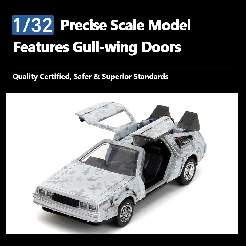JADA 1:32 Time Machine Powrót do przyszłości-1 Frost Model odlewany pod ciśnieniem Hollywood Rides JD34785