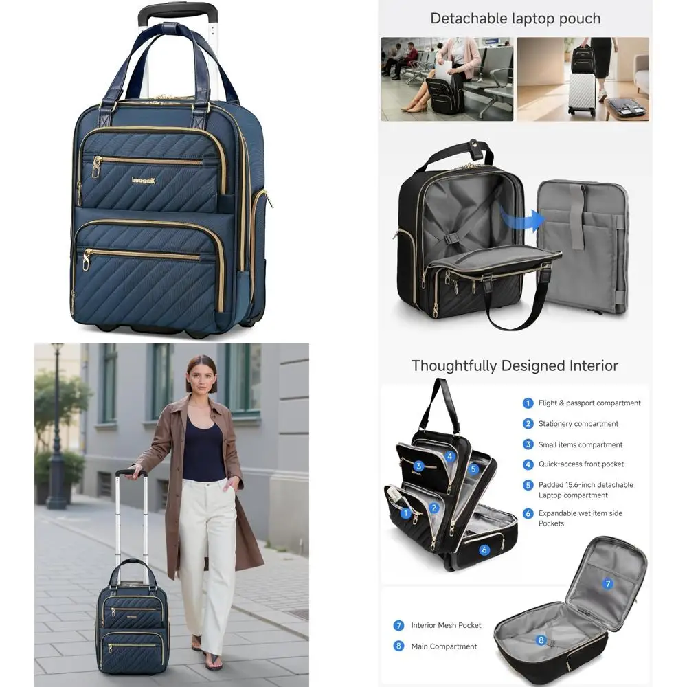 

Легкая ручная кладь с мягкими боками и колесами, чемодан для личных вещей для путешествий и покупок