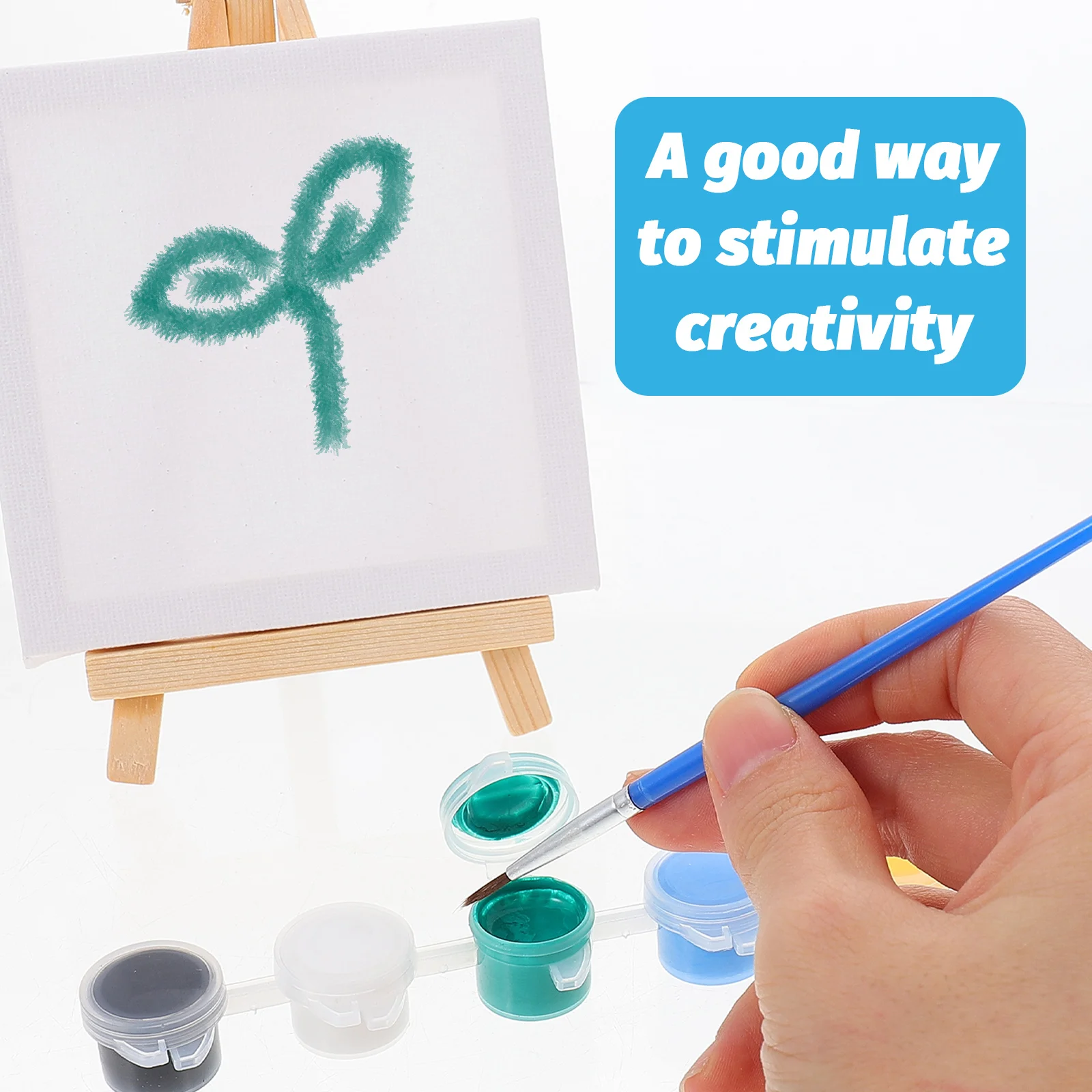 

1 Set Miniature Wooden Easel Lightweight Compact Diy Canvas For Oil Acrylics Beginner Hobbyist Creative Art Tool Display Rack