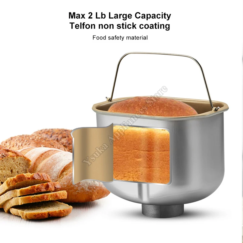 Household Bread Machine Full-automatic Intelligent Flour Leaver Multifunctional Small Breakfast Bread Machine