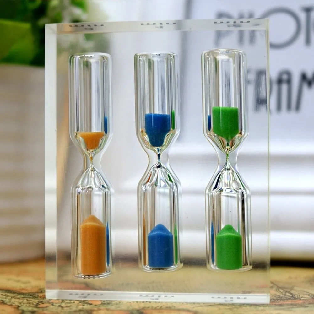 Desktop Decoration 1/2/3/4/5 Minutes Hourglass Timer Thickened Anti Drop Multi-Color Hourglass Simple Sandglass Home Ornaments