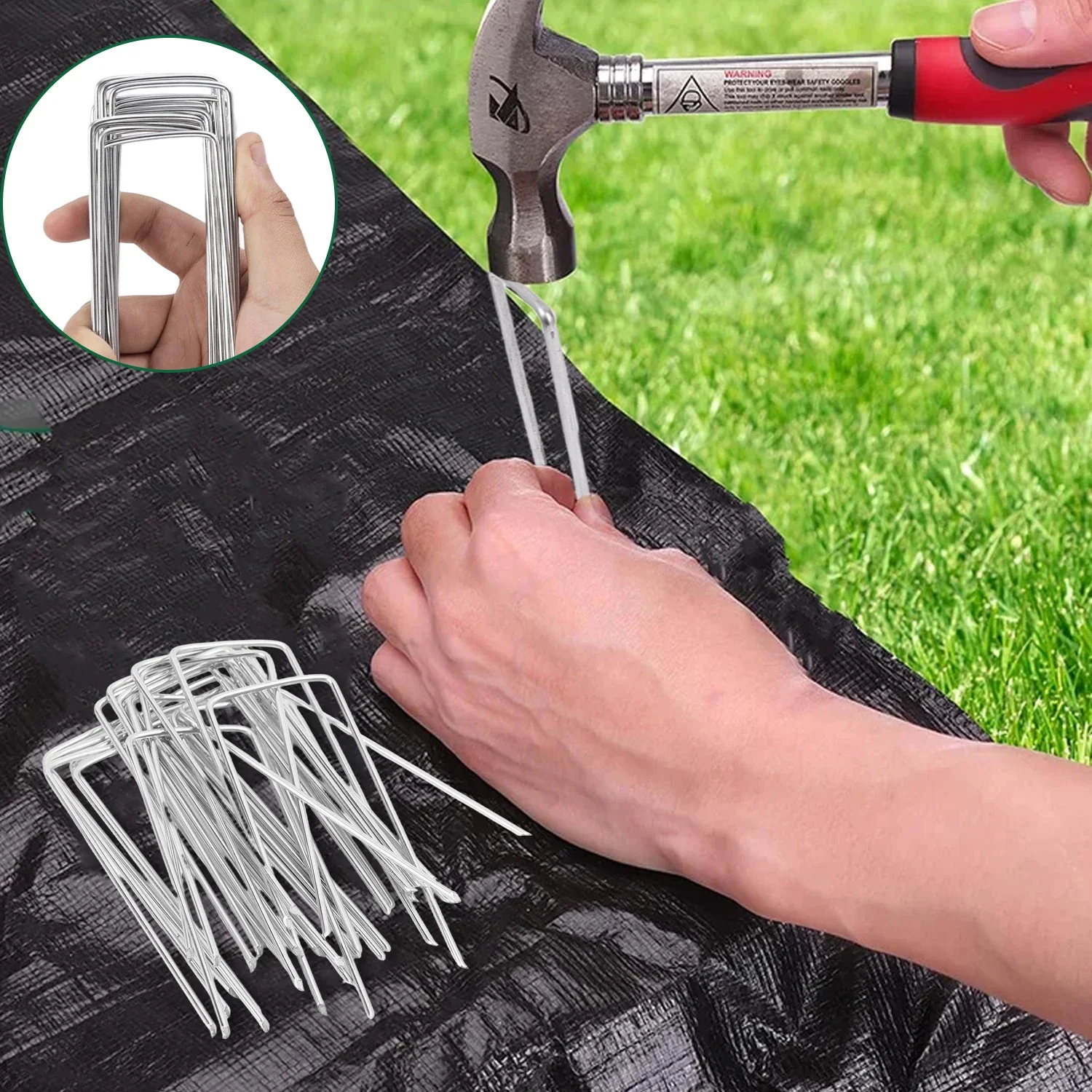 U-نوع حديقة حصص 10/15 سنتيمتر تحديد المشهد ستابلز الثقيلة سياج أنابيب حصص Sod دبابيس عقد المروج حاجز الأرض مسمار