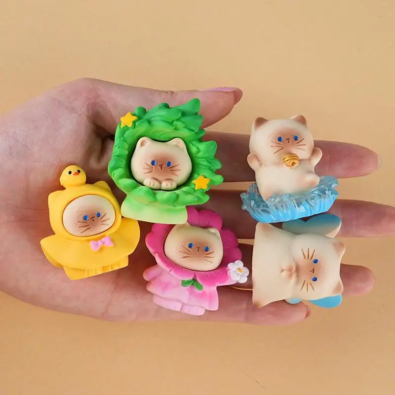 New New Cartoon Fadcute Cat PAI Series Resin Figurine Ornament Premium Texture Holiday Home Decoration Model Toys Surprise Gifts