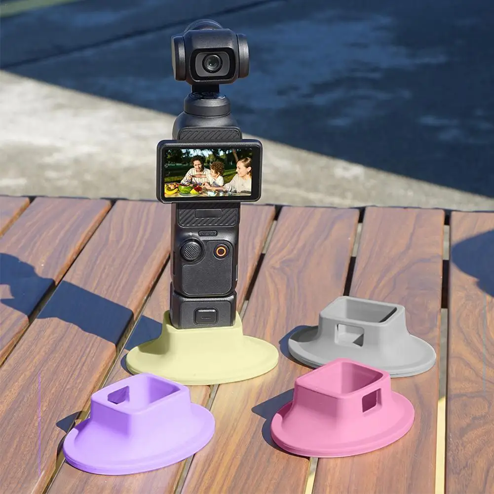 Silikon-Montagebasis für Pocket 3, Silikon-Festbasis, rutschfest, fester Verlängerungsadapter, Schnellverschluss für Pocket 3-Kamera-Zubehör