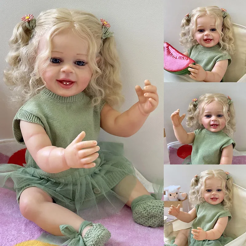 

55CM Yannik Full Body Silicone Soft Touch Reborn Toddler Princeess Lifelike Handmade 3D Skin Multiple Layers Painting doll