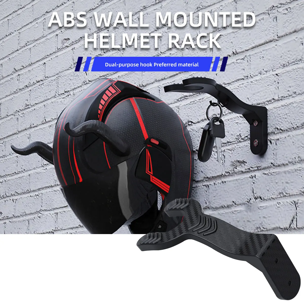 Motorcycle Head Gear Hook Motorcycle Helmet Holder Helmet Hook Wall Mount Football Bicycle Hat Hanger Stand for Caps wall rack