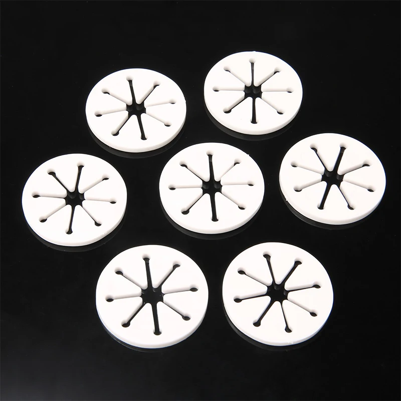 7Pcs Sock Clips Sock Holder Rings Organizers Sorters Locks Clips Clothes Pegs For Home Laundry White