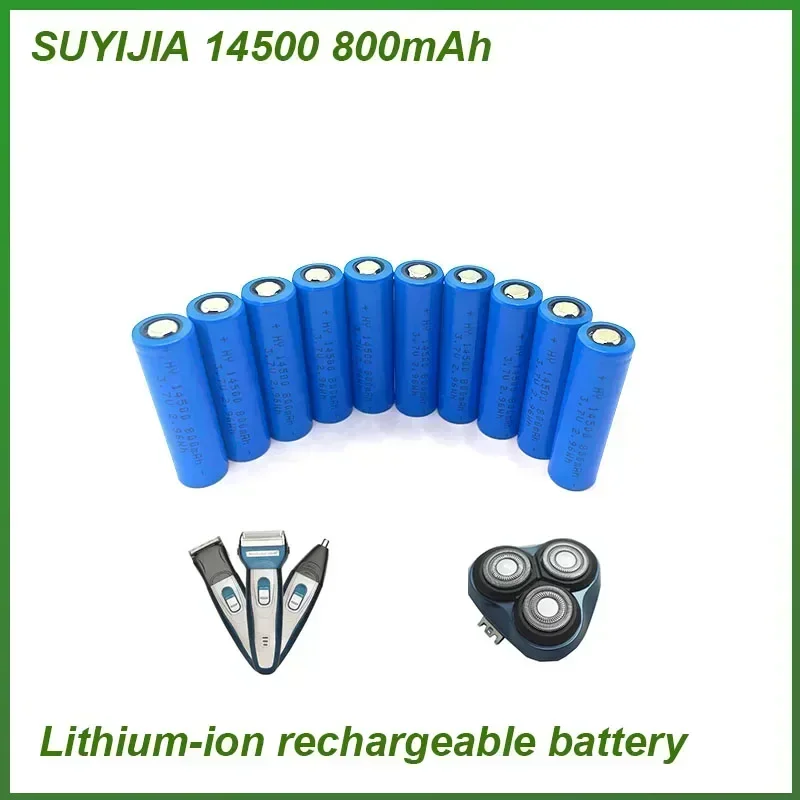 3.7V 800mAh 14500 Battery Rechargeable 5C Power Lithium-ion Cell for Shavers Remote Control 219c / Xpg2 / LH351D 519A Flashlight