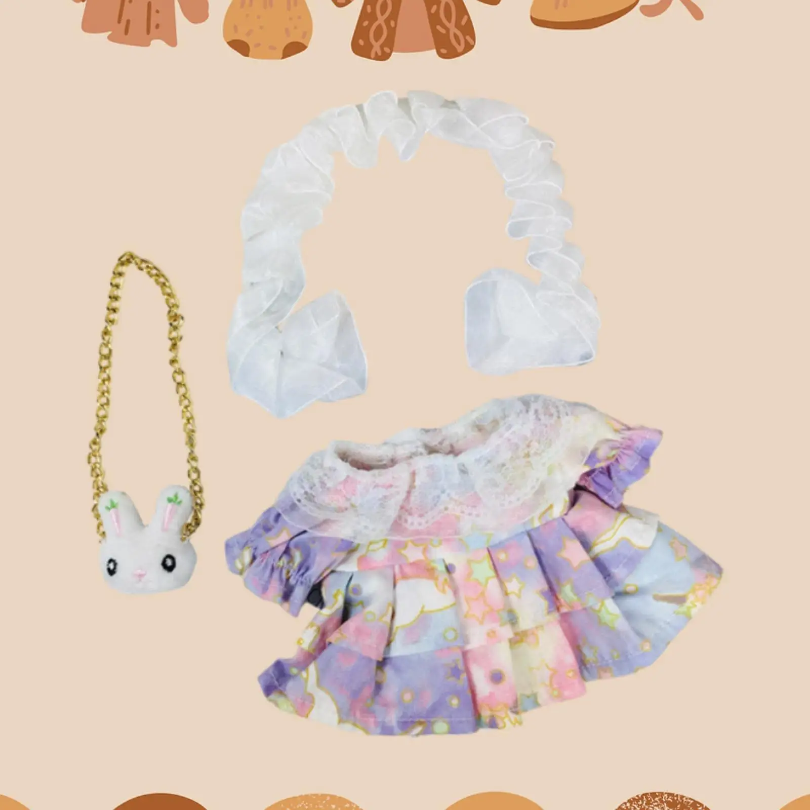 

7-дюймовые наряды для кукол, аксессуары для нарядов, забавная одежда для детей от 5 до 5 лет, кукла-подвеска