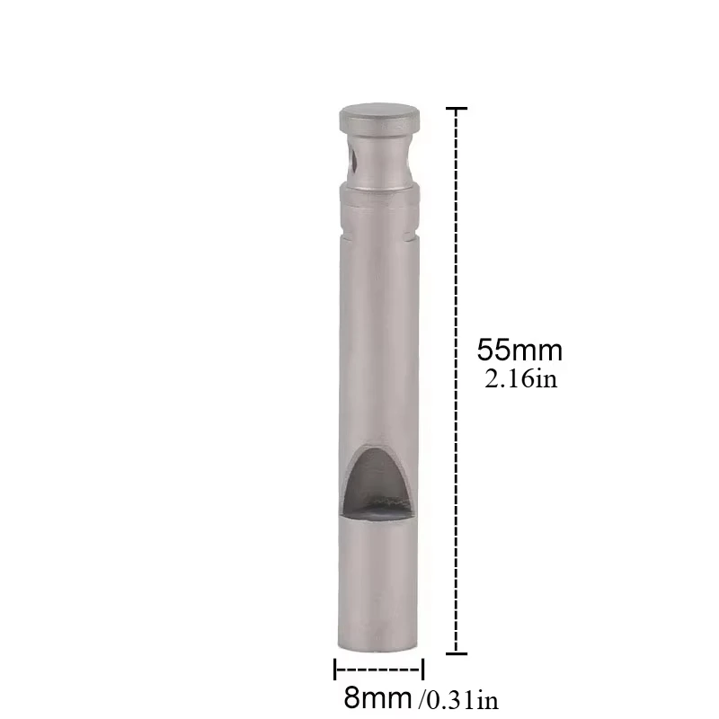 Leichte, tragbare Überlebenspfeife, Outdoor-Camping-Überlebenspfeife mit Trageband aus reinem Titan