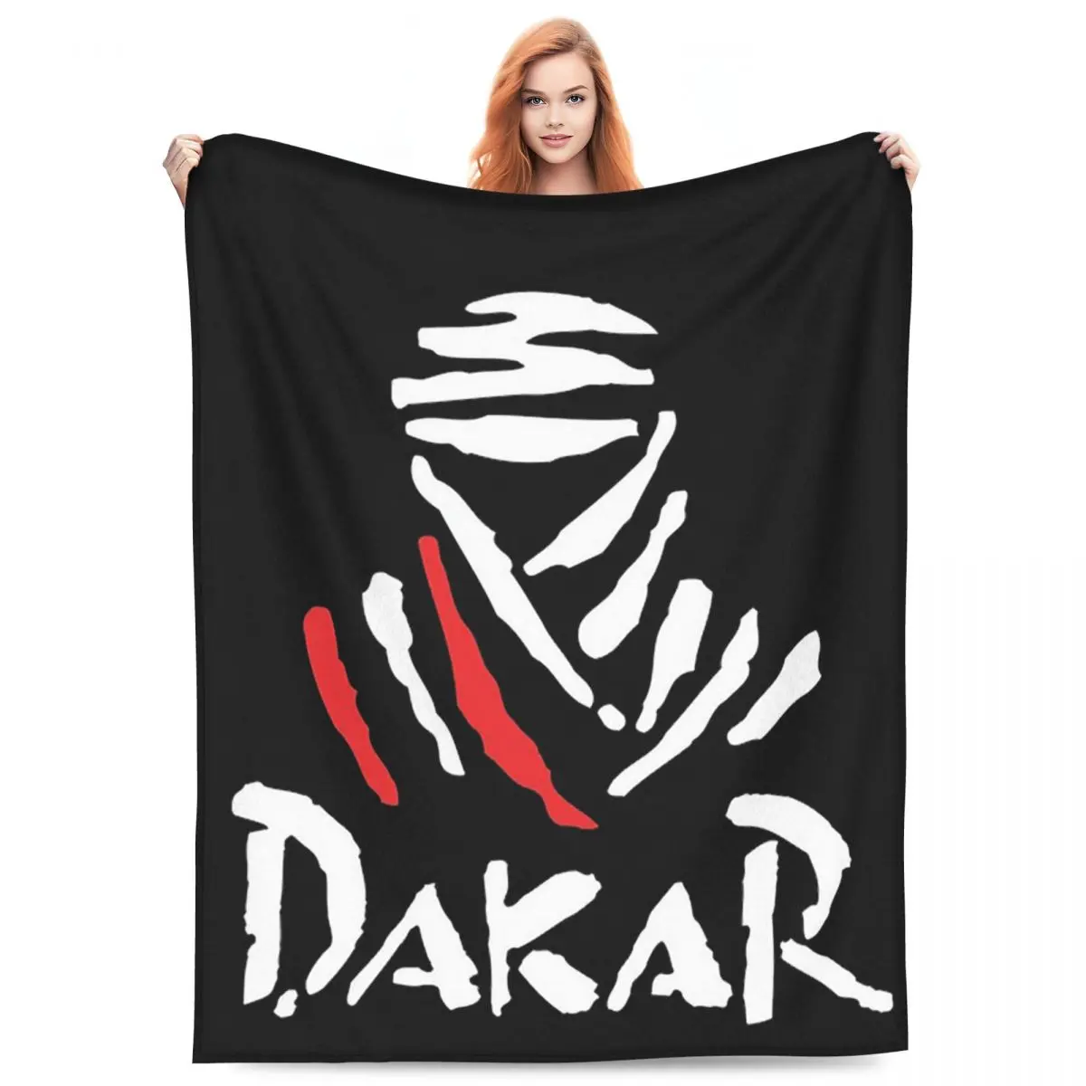 Dakar Rally Motorcycle Blankets Fleece Sofa Throw Blanket Breathable for Couch Bedding Outdoor Throws Bedspread Quilt