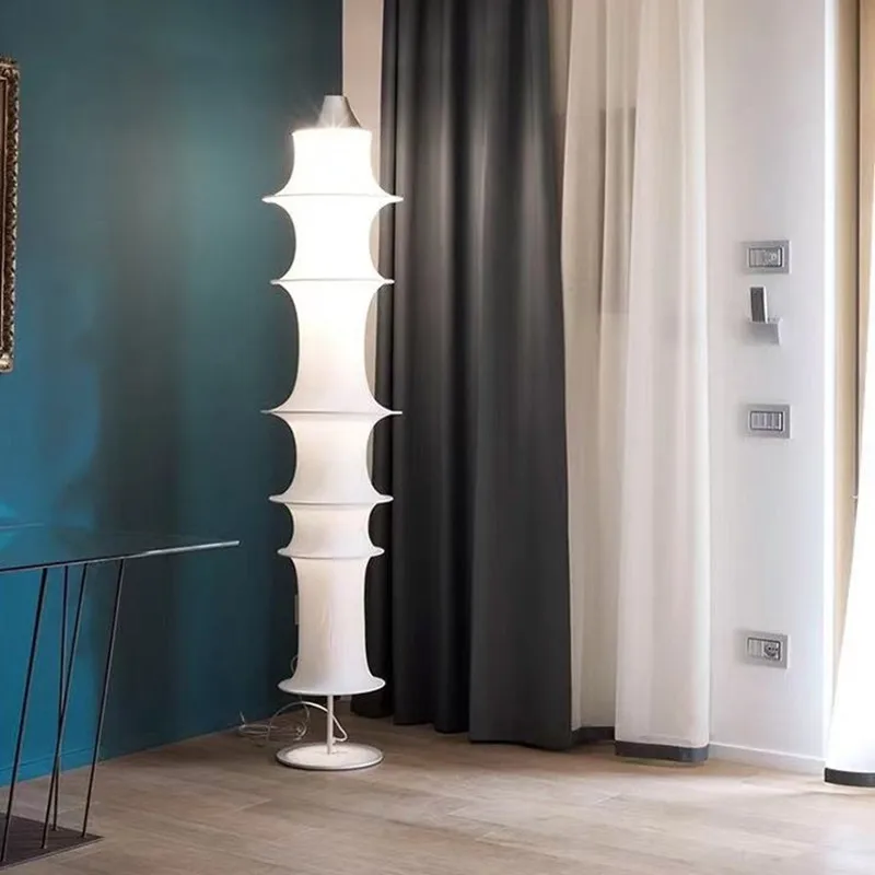 Japanese living room silk bamboo floor lamp designer Internet celebrity bedroom study bed and breakfast vertical floor lamp