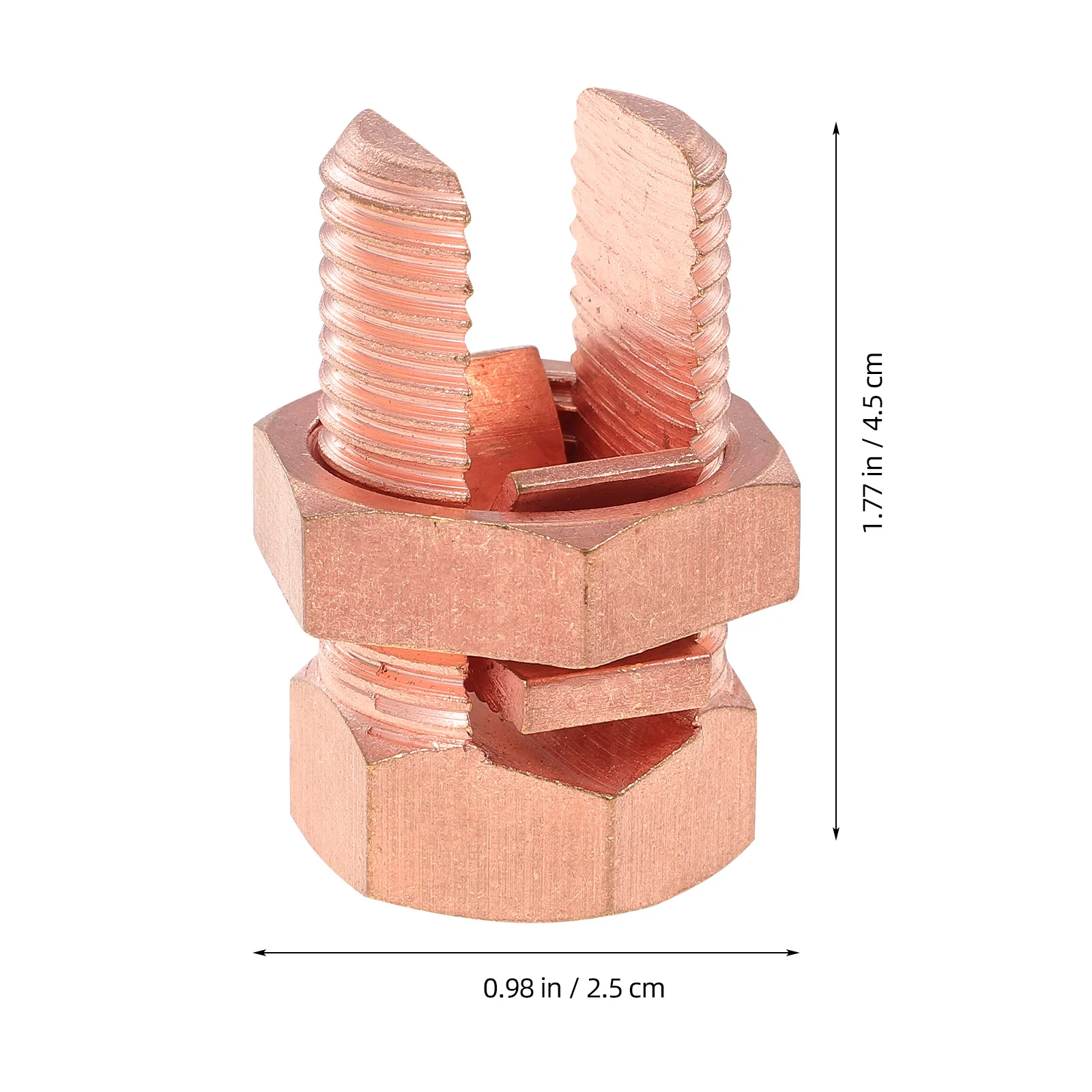 

Copper Split Bolt Grounding Clamp Bonding Wire Connector for Direct Burial High Voltage Cables Weather Resistant Secure