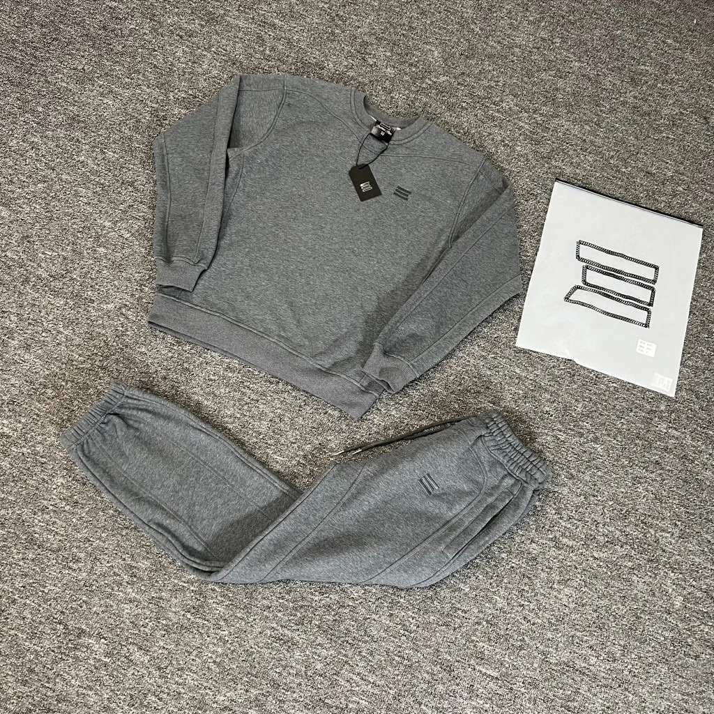 

Спортивный топ и брюки с глубокими глазами и вышивкой для мужчин, повседневная спортивная одежда Long Sve, осенняя коллекция Kroen Basic Sle