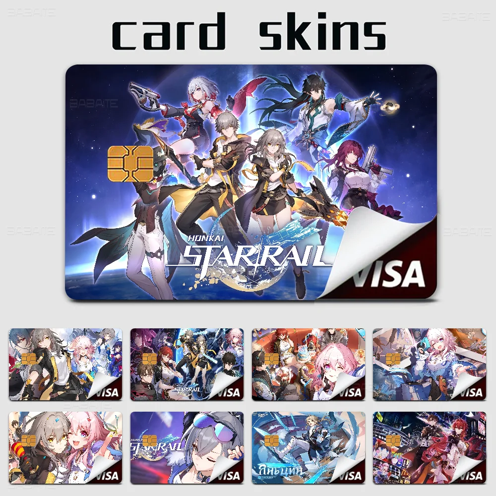

Honkai Star Rail Credit Card Skin Stickers No Adhesive Residue Water Proof For VISA Credit Card Subway Access Card
