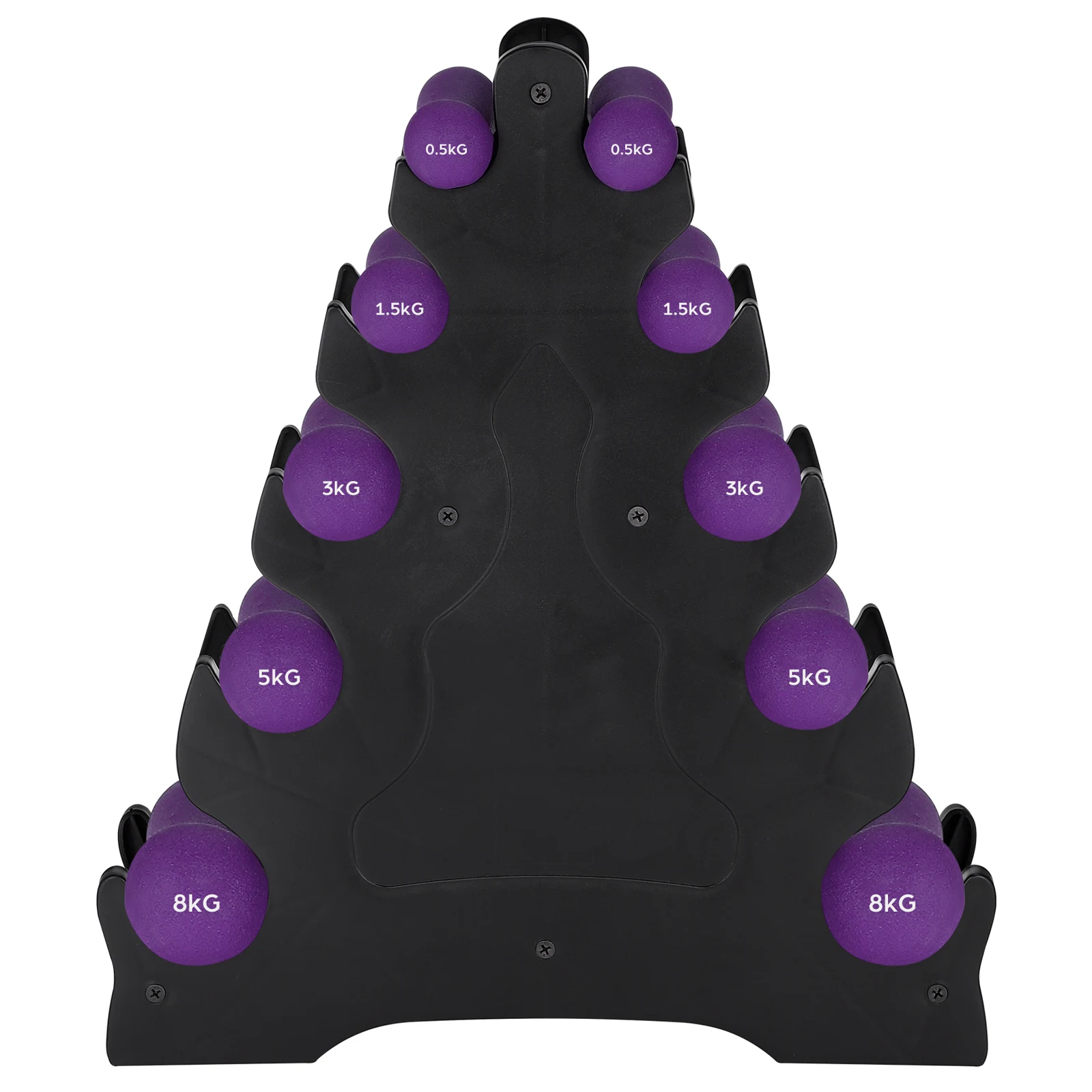 

Dumbbell Rack 5 Layers Leaf Design Storage Stand for Home Equipment Durable Large Capacity Weight Holder Triangle