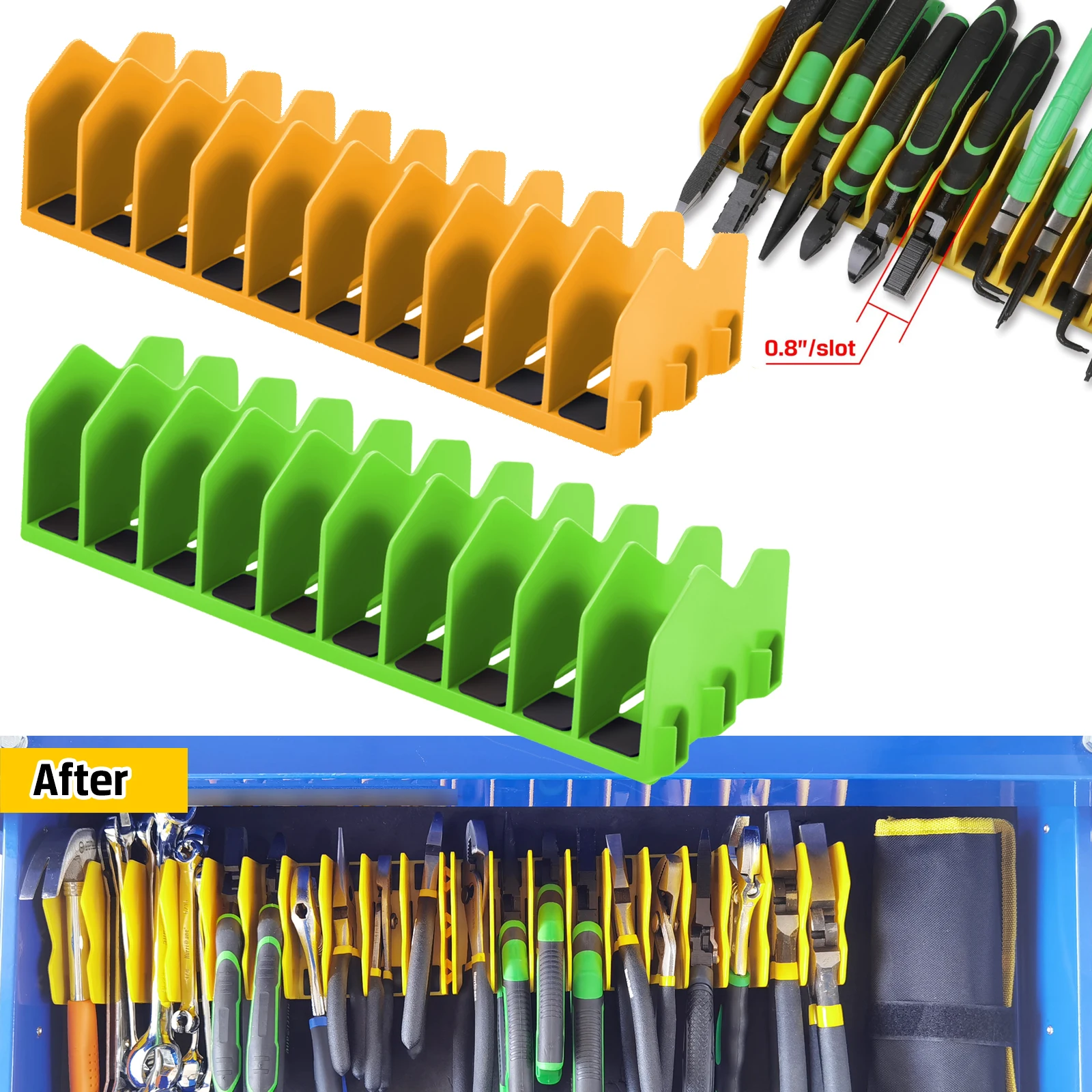 Wrench Storage Organizer 10 Slot Plier Holder Cutter Hammers Hand Tools Modular Toolbox Holder Made Durable Plastic Easy Storage