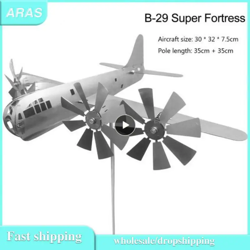 

Wind Sculpture Metal B-29 Super Fortress Wind Catcher Airplane Model Wind Spinner Garden Decoration Wind Chimes Spinners 3d Art