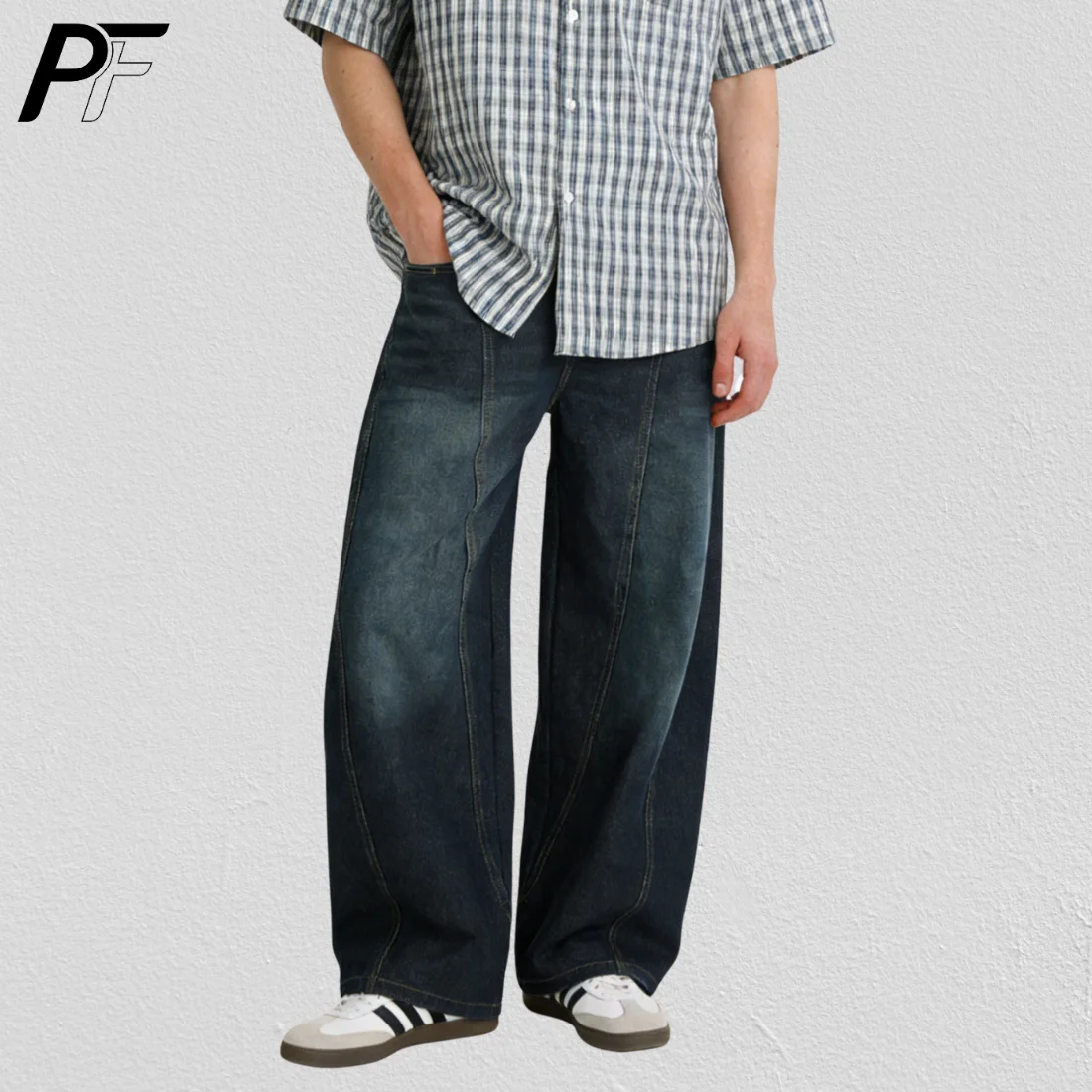 

Spring Y2K Vintage Baggy Jeans Unisex High Street Wide Leg Denim Pants With Rhinestone Streetwear Loose Casual Trousers Autumn